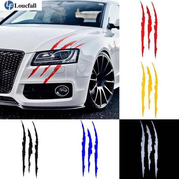 Auto Car Sticker Reflective Monster Claw Scratch Stripe Marks Headlight Decal