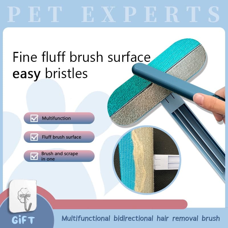 Multifunctional Two-way Hair Removal Brush Pet Cat Dog Hair Cleaner Brush Cat Hair Remover Window Screen Cleaning Tool
