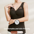 Women's Winter Thermal Underwear Seamless Top Velvet Sleeveless Warm Vest With Cup Thermal Clothing