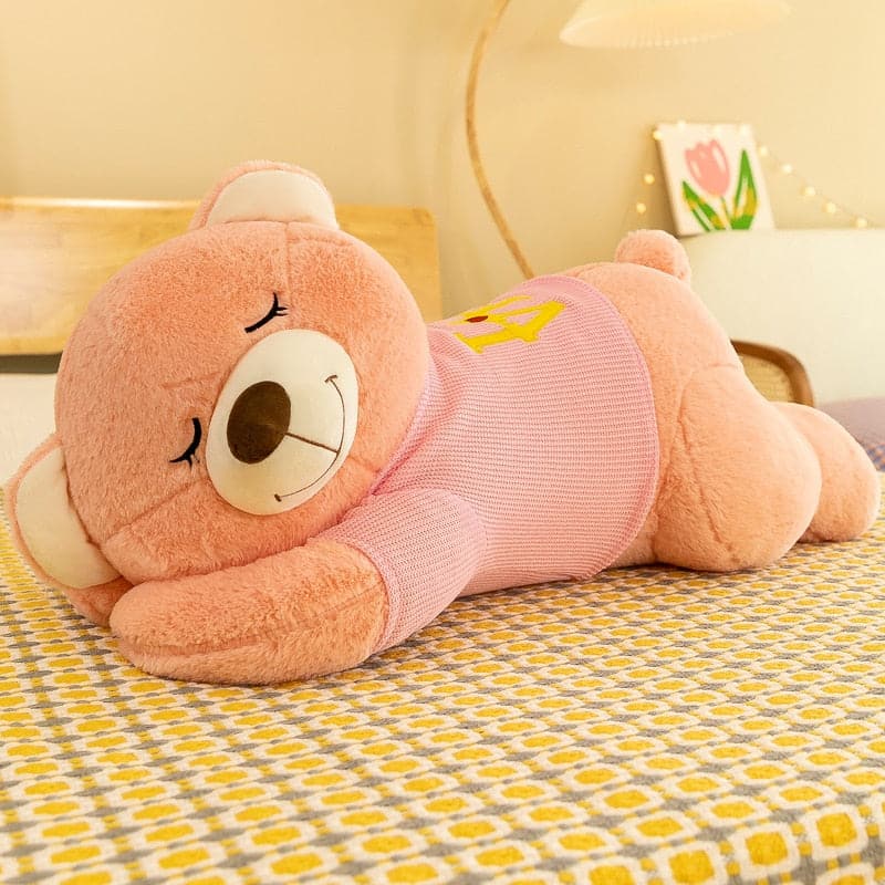 New Love Pink Bear Doll Brown Cute Plush Toy Children's Room Decorations Girls Festival Large Doll Gift
