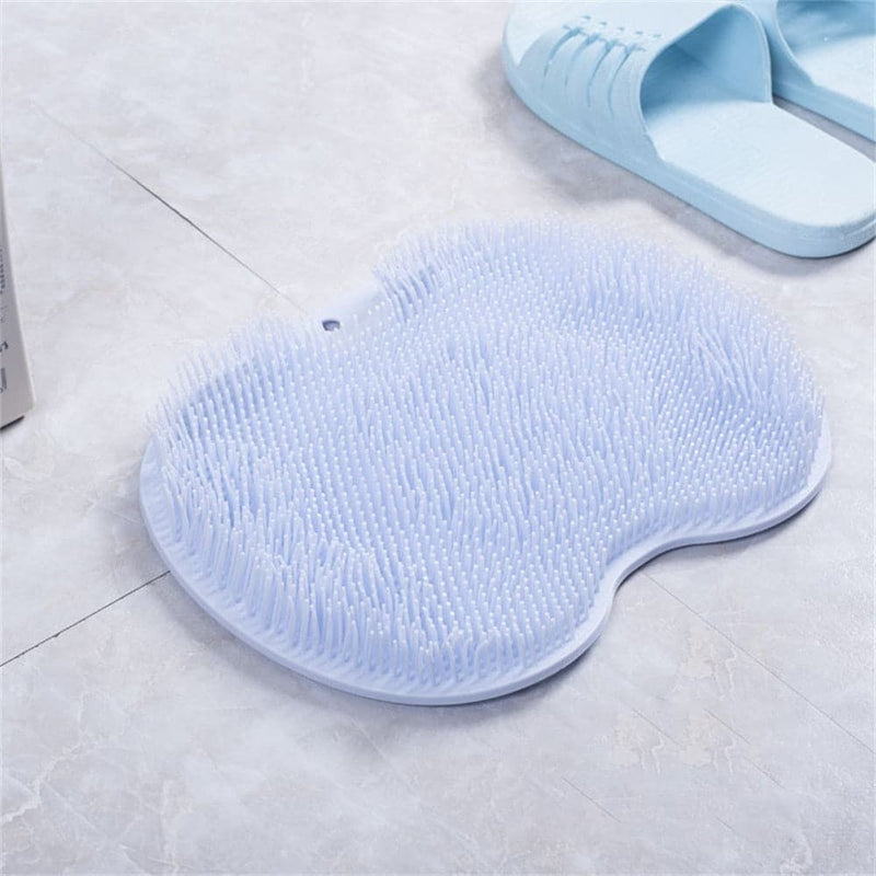 Shower Foot Scrubber Massager Cleaner Acupressure Mat Non-Slip Improve Circulation Exfoliation Massage Silicone Bath Pad