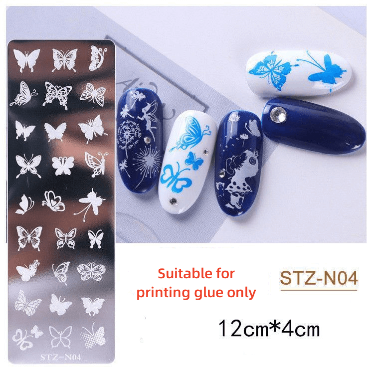 DIY Nail Printing Sticker Template Small Printing Plate