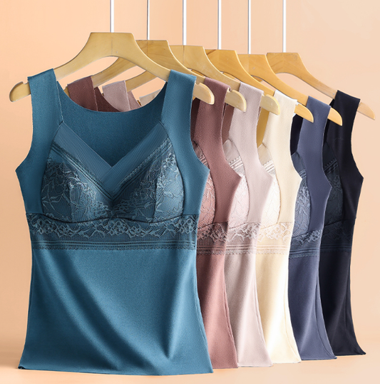 Thermal Lace Underwear Warm Plus Size Vest Top Lingerie Women Winter Inner Wear Thermal Shirt Undershirt Intimate