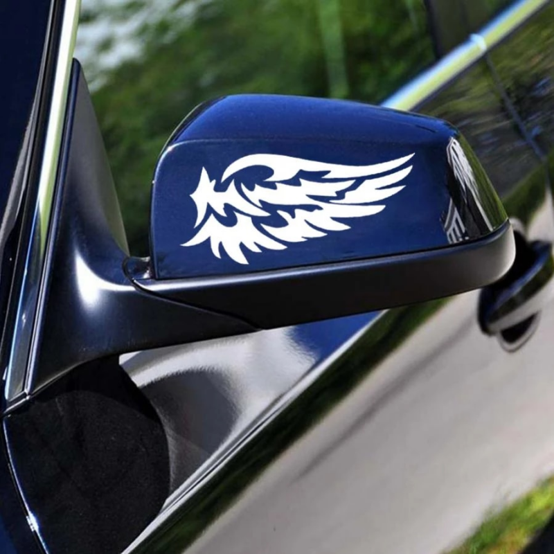 Car Stickers Angel Wings Pattern Outdoor Reflective Car Motorcycle Body Decals Window Scratch Stickers