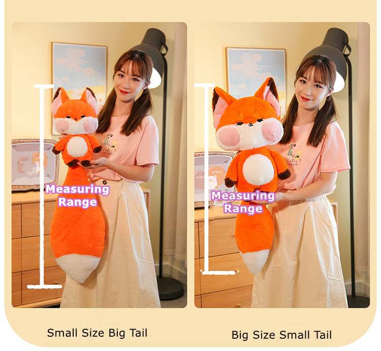 Cute Fox Tail Plush Toy Cute Cartoon Animal Fox Stuffed Doll Girls Lover Valentine's Gift Sofa Decor Pillows