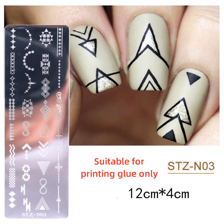DIY Nail Printing Sticker Template Small Printing Plate