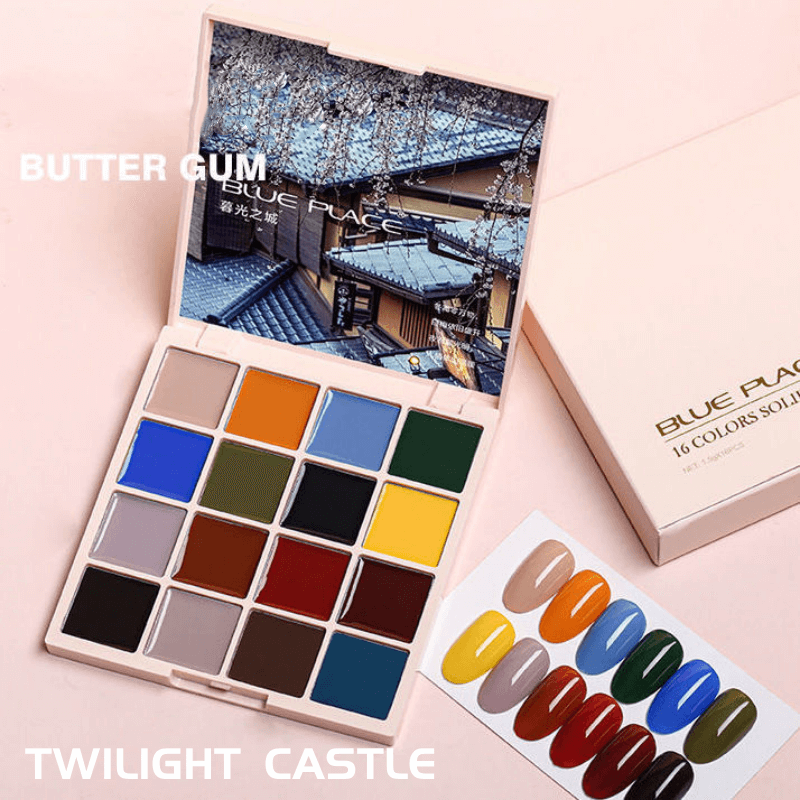 2023 New Solid 16 Color Nail Polish Glue Cans Cream-gel Manicures