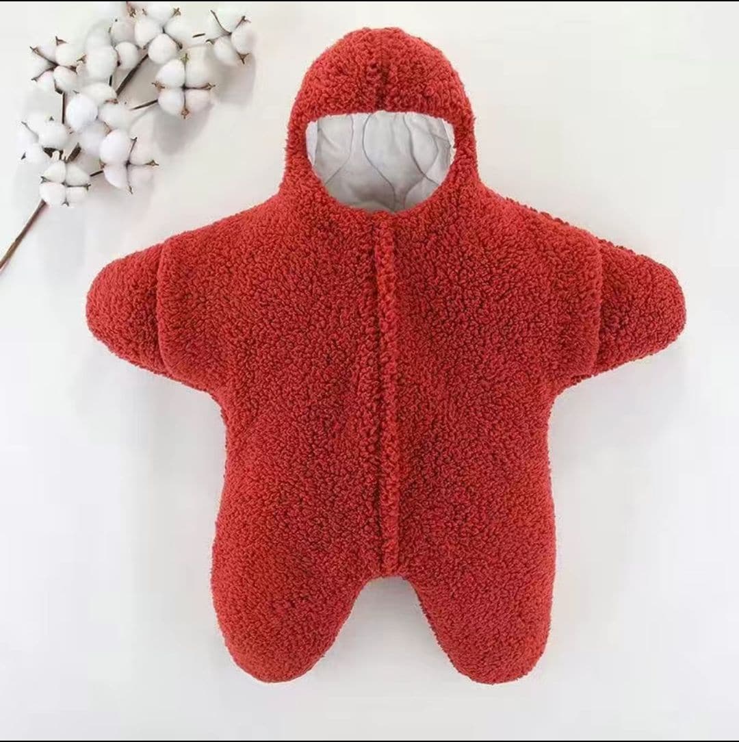 TK Baby 2023 Starfish Pajamas Baby One-piece Clothes Starfish Cute Romper Sleeping Bag Baby Hugging Clothes Thickening  2T-8T