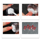 Transparent Nail Stamper with Scraper 2pcs Jelly Silicone Stamp