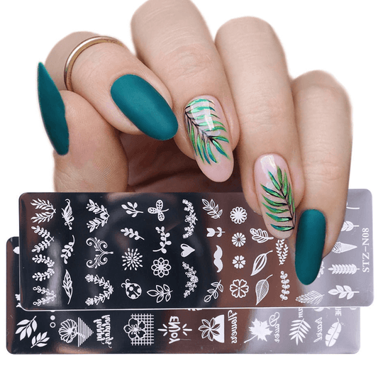 DIY Nail Printing Sticker Template Small Printing Plate