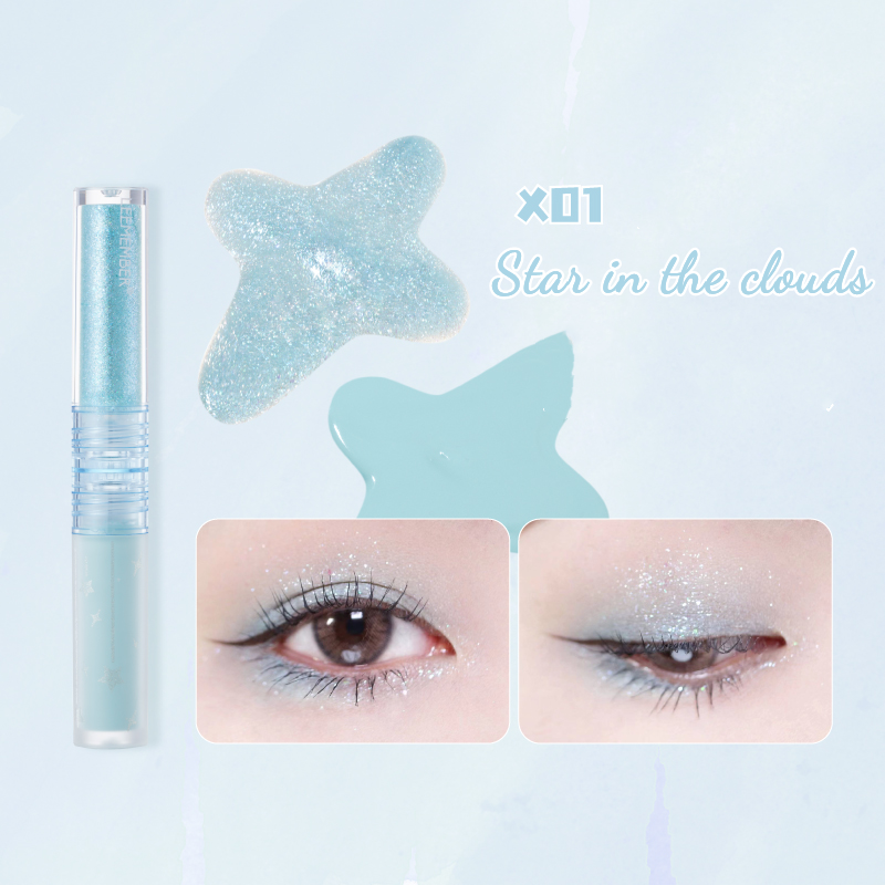 Glitter Liquid Eye Shadow Long Lasting Shimmer Pigmented Cosmetic For Professional Makeup Double-headed Eye Shadow