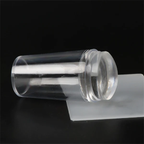 Transparent Nail Stamper with Scraper 2pcs Jelly Silicone Stamp