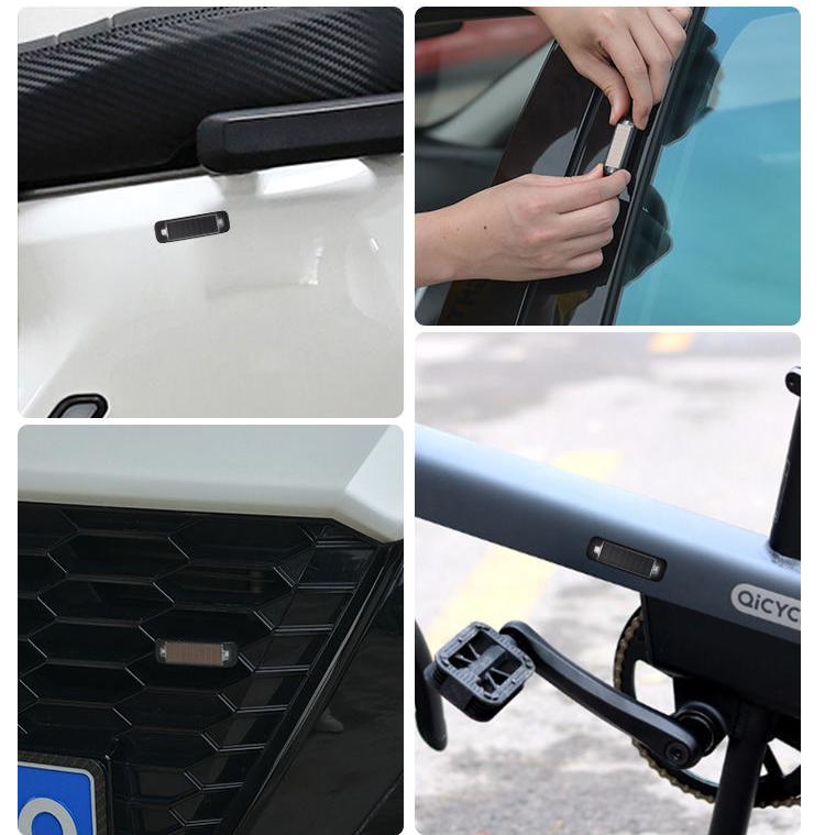 TikTok Car Solar Flashing LED Strobe Light Mini Anti-collision Warning Light Turn Signal Indicator Fit for Motorcycle