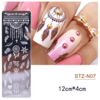 DIY Nail Printing Sticker Template Small Printing Plate