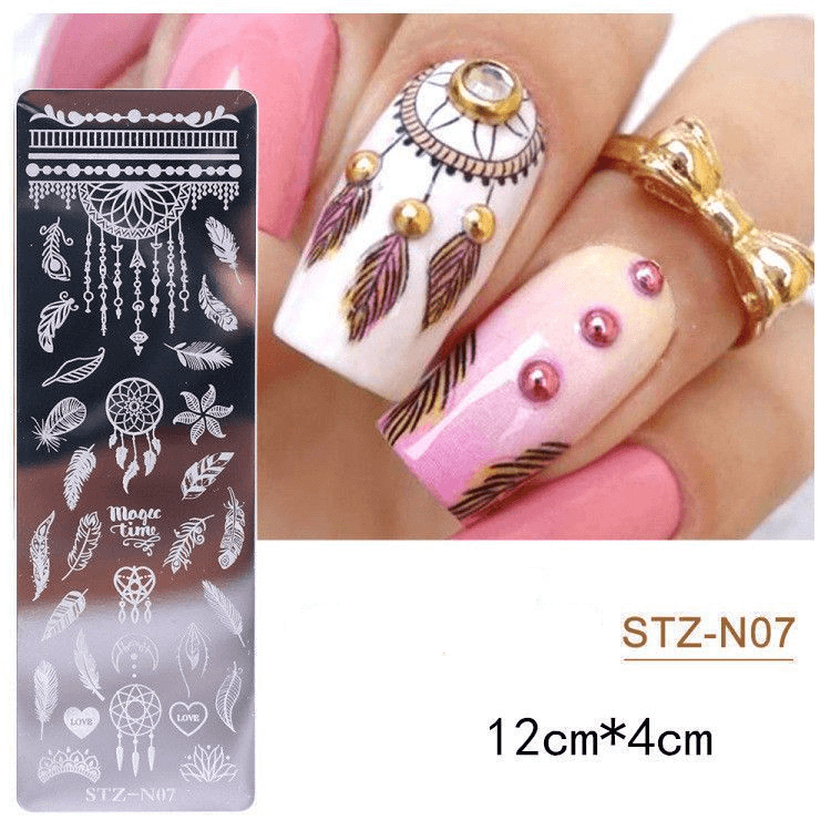 DIY Nail Printing Sticker Template Small Printing Plate