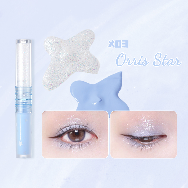 Glitter Liquid Eye Shadow Long Lasting Shimmer Pigmented Cosmetic For Professional Makeup Double-headed Eye Shadow