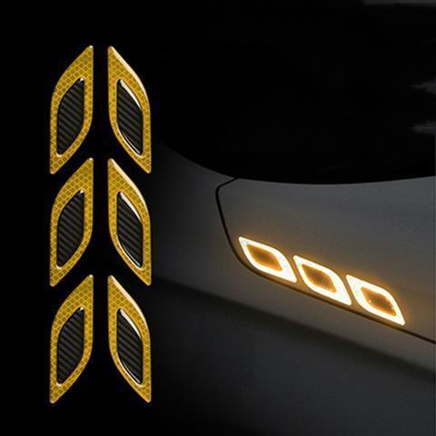 Car Reflective Sticker Car-styling Rearview Mirror Sticker Safety Warning Reflective Sticker Car Strip Stickers Exterior