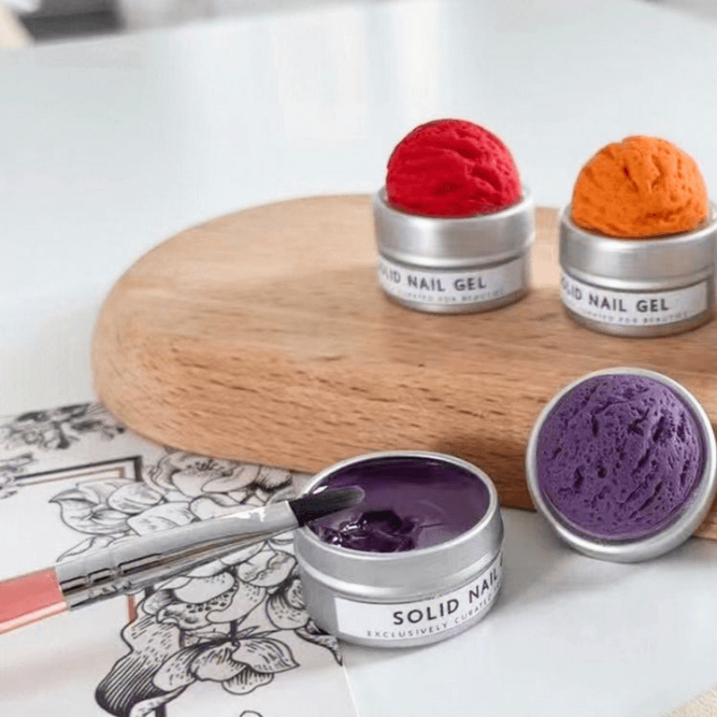 Macarone 26 Color Nail Polish Glue Solid Ice Cream Can