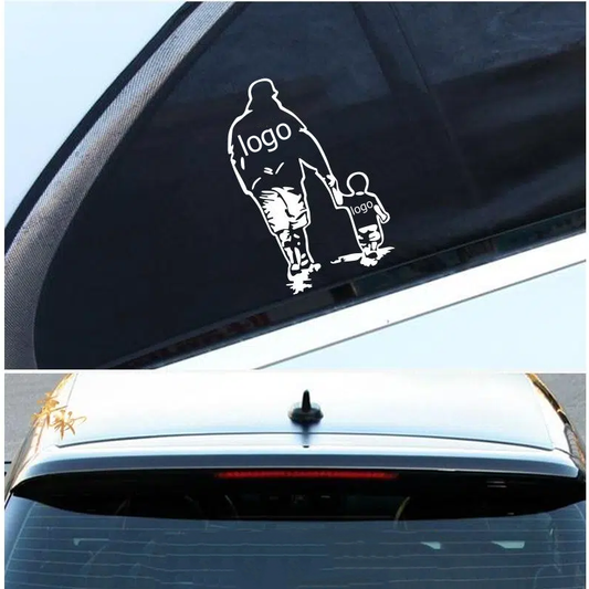 Creative Big Hand Holding Small Hand Customized Car Stickers Modified Fashion Trend Rear Window Stickers