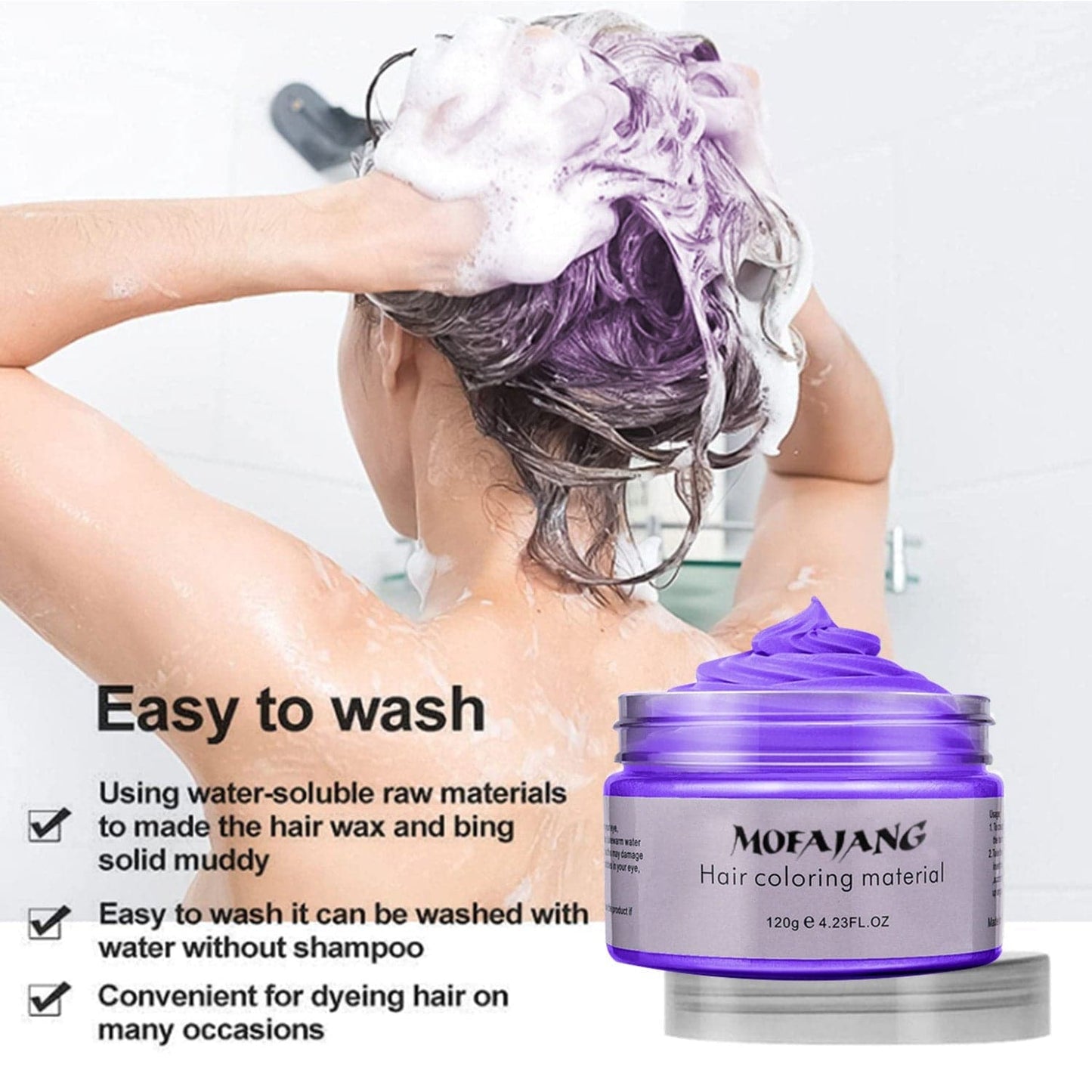TikTok Color Hair Wax Dye Styling Hair Strong Gel Cream Hair Dye for Women Men 7777