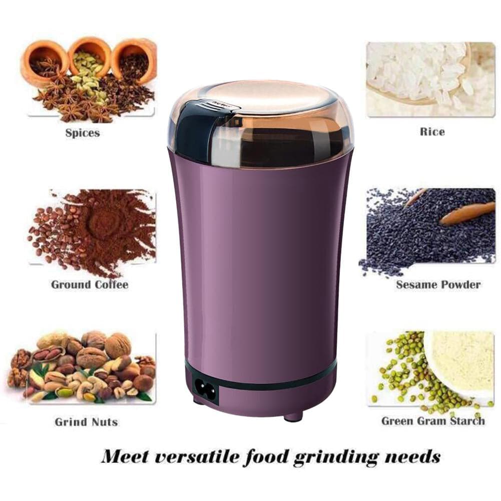 li Household Small Coffee Grinder Electric Grain Grinder Spice Nut And Vanilla Stainless Steel Powderer