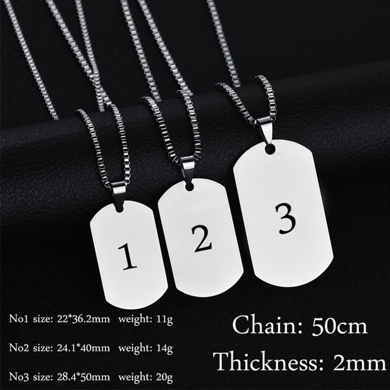 Stainless Steel Personalized Engraved Necklace Custom Photo Name Pendant Necklaces For Children Birthday Gift