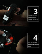Automatic Portable Fishing Accessories Swinger Method Feeder Fishing Scissors Crochet Hooker Fish Hook Line Tying Device