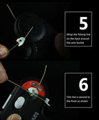 Automatic Portable Fishing Accessories Swinger Method Feeder Fishing Scissors Crochet Hooker Fish Hook Line Tying Device