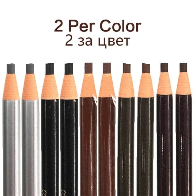 10pcs/set 5 Colors Available Eyebrow Pencil Shadows Cosmetics for Makeup Tint Waterproof Microblading Pen Eye Brow Natural Beauty