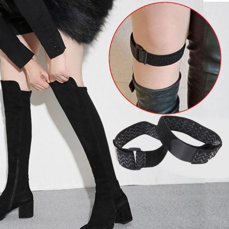 2Pcs Boots Belt Strap Women Fixing Shoes Anti Fall Accessories Elastic Adjustable Inside Non Slip Adhesive Tape Elastic Cord