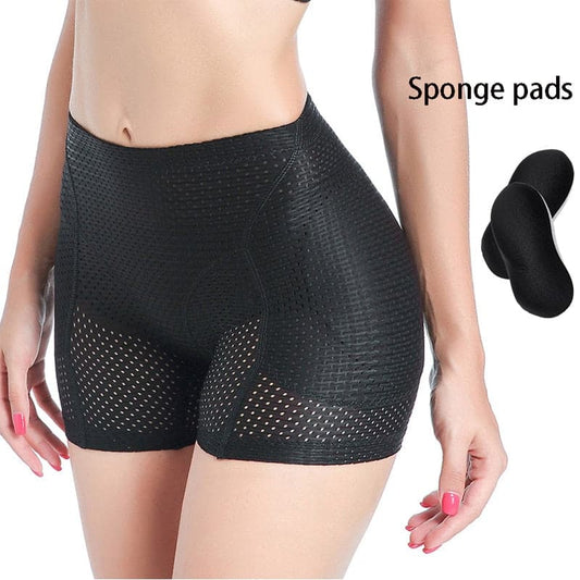 Women Mesh Breathable Buttocks Push up Hip Pad Fake Ass Boxer Lingerie Raises Butt Shaping Underwear Push up False Ass Panties