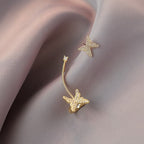 New Angel Wings Rhinestone Hanging Dangle Exquisite Fashion Stud Earrings Elegant Prevent Allergy Earrings