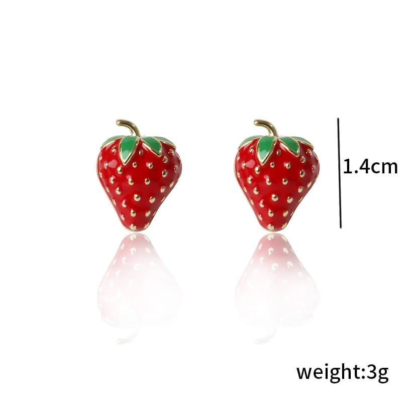 New European and American Fruit Fashion Long Ear Nail Temperament Cherry Cherry Earrings Lady Earrings