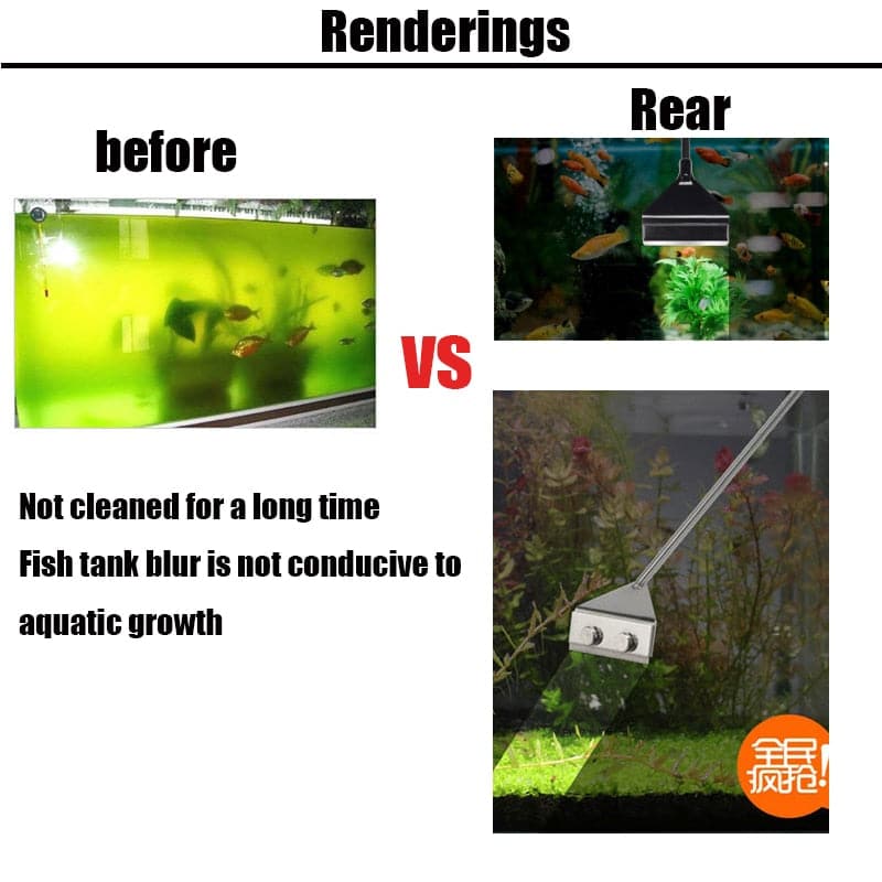 Stainless Steel Aquarium Fish Tank Algae Scraper Blade Aquatic Water Live Plant Grass Cleaning Multi-Tool Cleaner Kit Set
