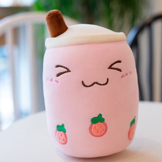 li Bubble Tea Plush Toy Soft Doll Cute Design Home Decor Sleep Hug Pillow