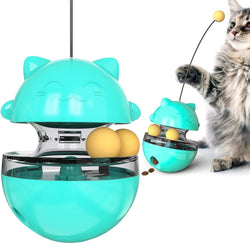 Funny Tumbler Cat Toy With Cat Stick Treat Leaking Toy for Cats Kitten Self-Playing Puzzle Interactive Cat Toys Pet Products