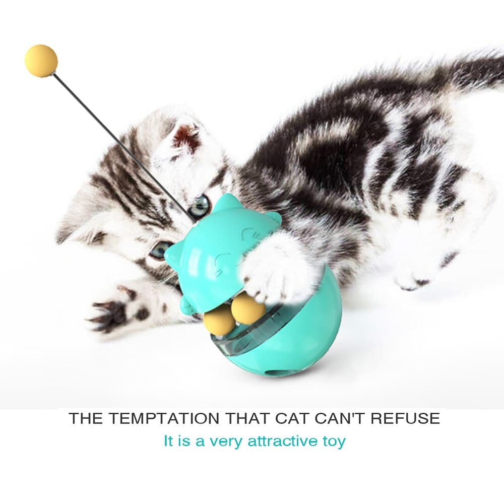 Funny Tumbler Cat Toy With Cat Stick Treat Leaking Toy for Cats Kitten Self-Playing Puzzle Interactive Cat Toys Pet Products