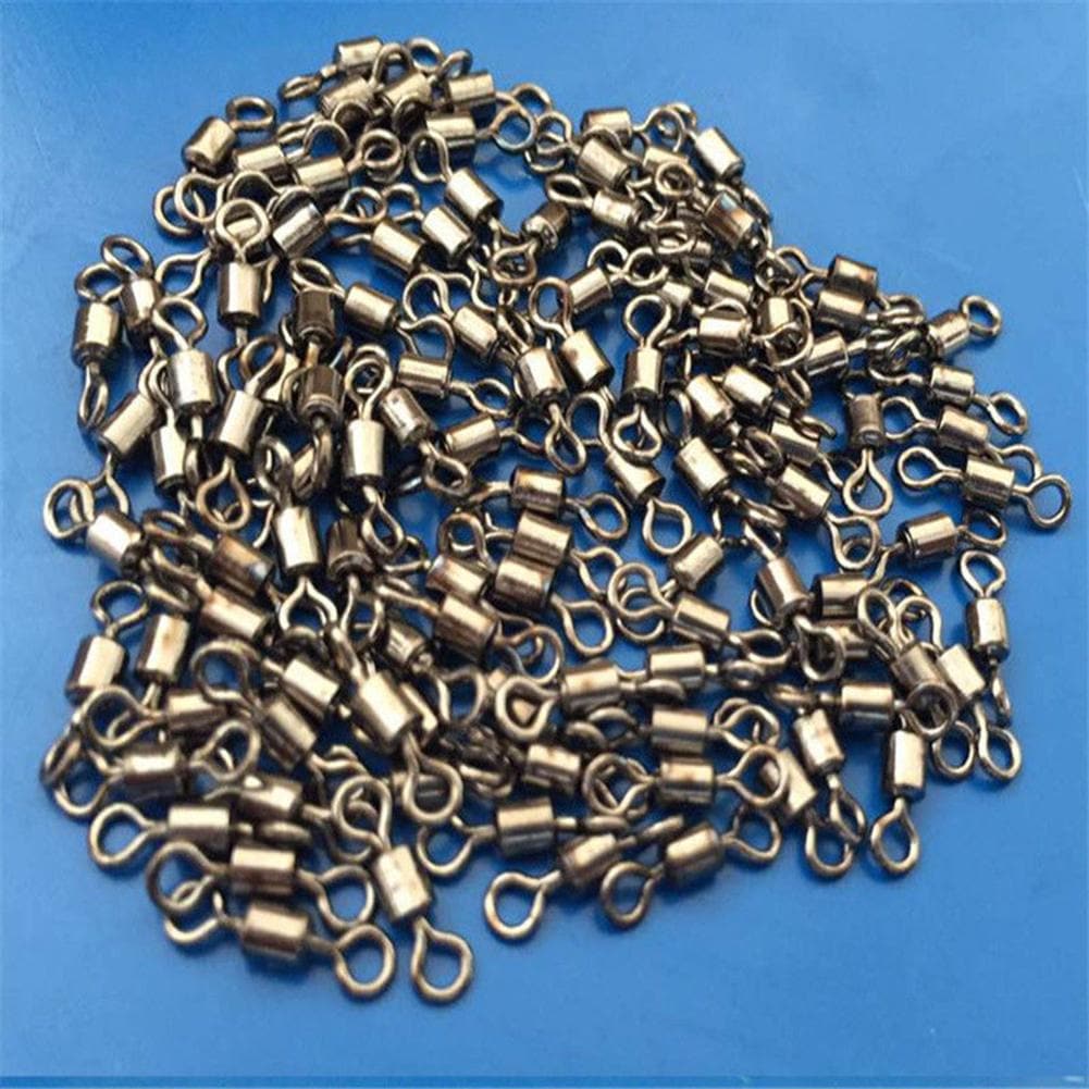 50Pcs Swivel Fishing connector Hook Ball Bearing Swivel Solid Rings Fishing Connector Fishing Hooks Tackle Accessories Fish Tool