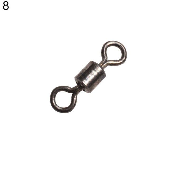 50Pcs Swivel Fishing connector Hook Ball Bearing Swivel Solid Rings Fishing Connector Fishing Hooks Tackle Accessories Fish Tool