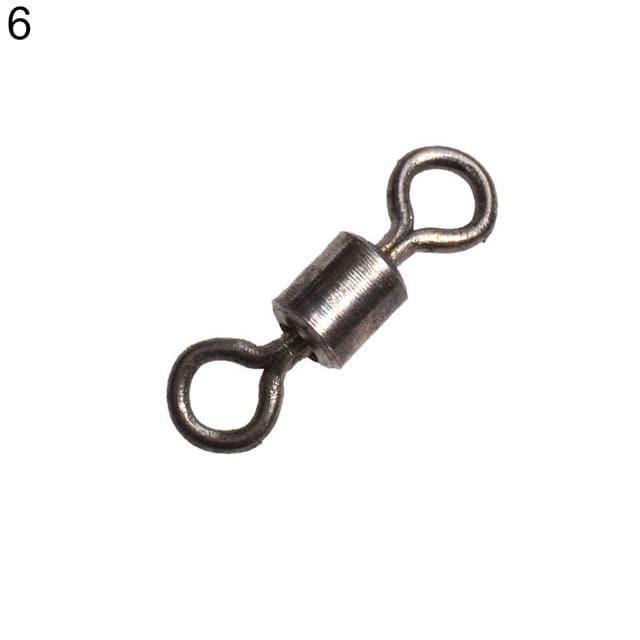 50Pcs Swivel Fishing connector Hook Ball Bearing Swivel Solid Rings Fishing Connector Fishing Hooks Tackle Accessories Fish Tool