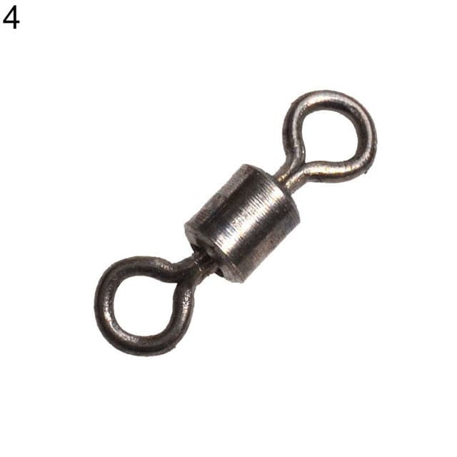 50Pcs Swivel Fishing connector Hook Ball Bearing Swivel Solid Rings Fishing Connector Fishing Hooks Tackle Accessories Fish Tool