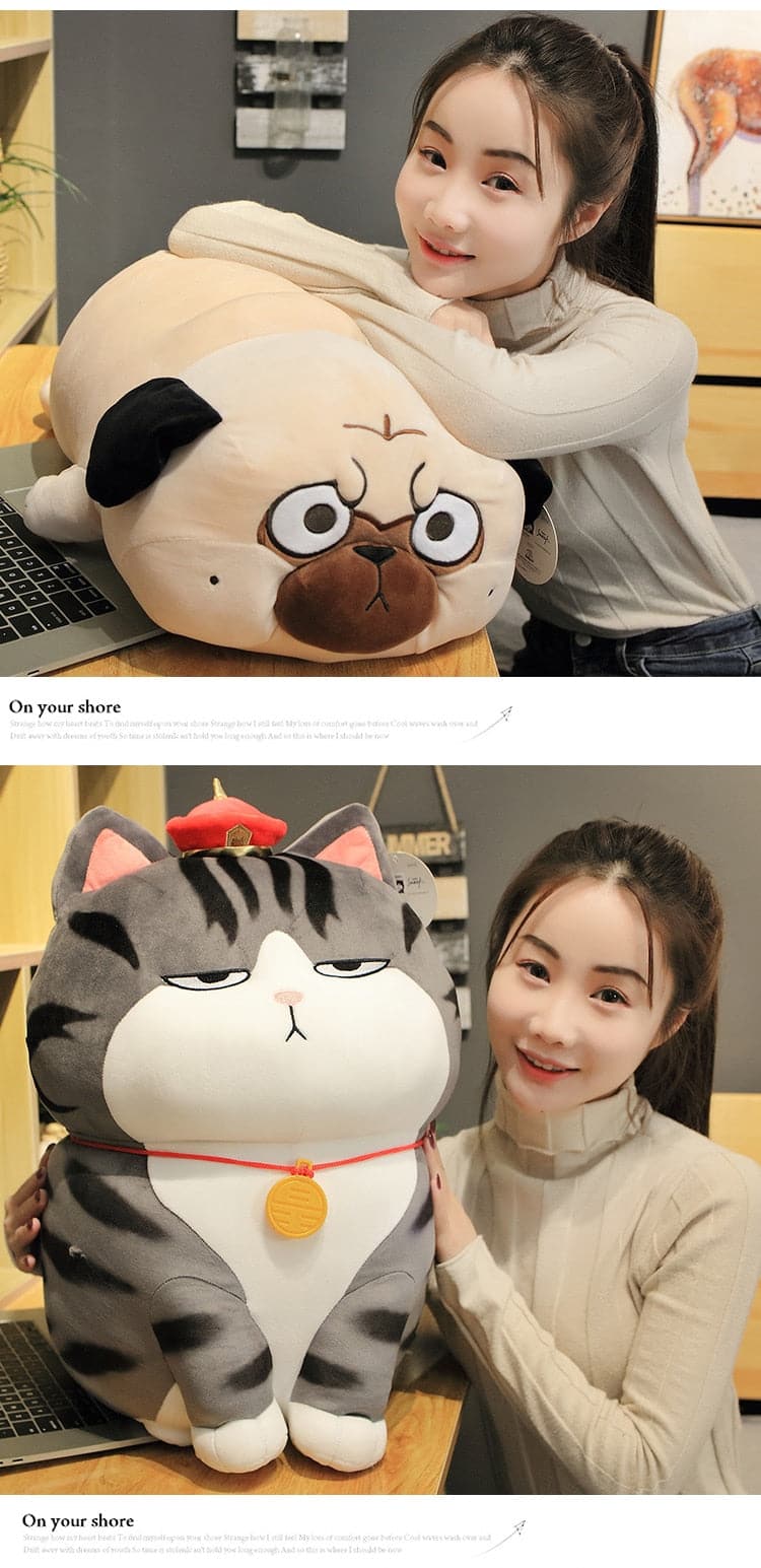 li Super Cute Soft Despise Cat Plush Toy Dog Stuffed Doll Home Decor