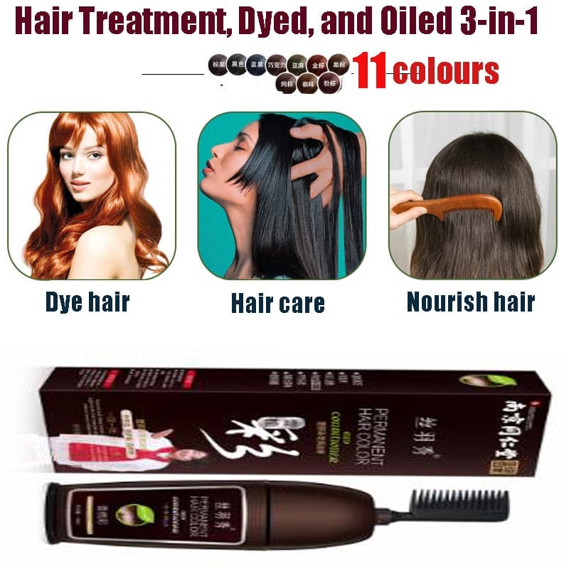 Hair Dye Color Shampoo Beauty Nourishes Long Lasting Care for Men Women Home Salon With Comb