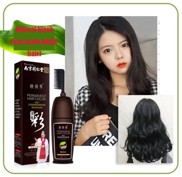 Hair Dye Color Shampoo Beauty Nourishes Long Lasting Care for Men Women Home Salon With Comb