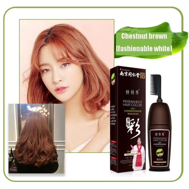 Hair Dye Color Shampoo Beauty Nourishes Long Lasting Care for Men Women Home Salon With Comb