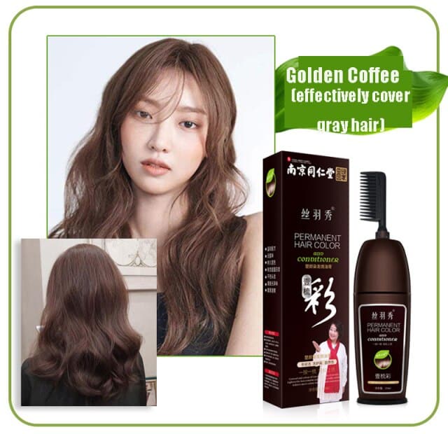 Hair Dye Color Shampoo Beauty Nourishes Long Lasting Care for Men Women Home Salon With Comb