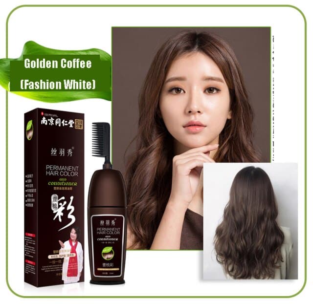 Hair Dye Color Shampoo Beauty Nourishes Long Lasting Care for Men Women Home Salon With Comb