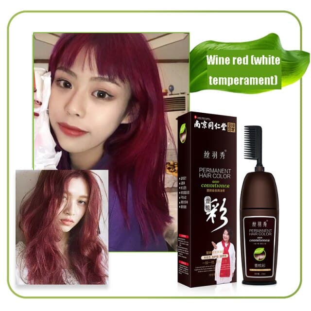 Hair Dye Color Shampoo Beauty Nourishes Long Lasting Care for Men Women Home Salon With Comb