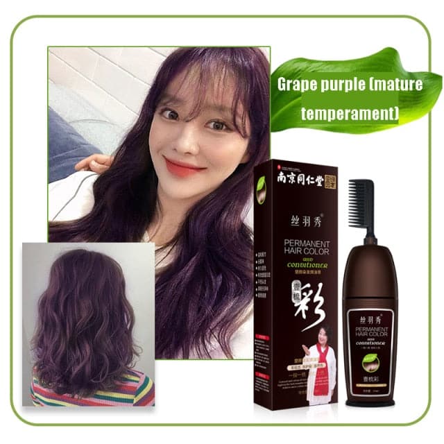 Hair Dye Color Shampoo Beauty Nourishes Long Lasting Care for Men Women Home Salon With Comb