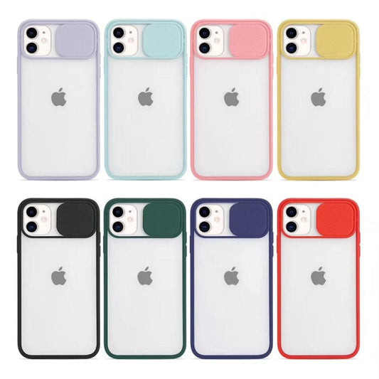 Slide Camera Lens Protection Phone Cases For iPhone 12 Mini 11 Pro XS Max XR X 6 6S 7 8 Plus SE Matte PC Cover Case Fundas